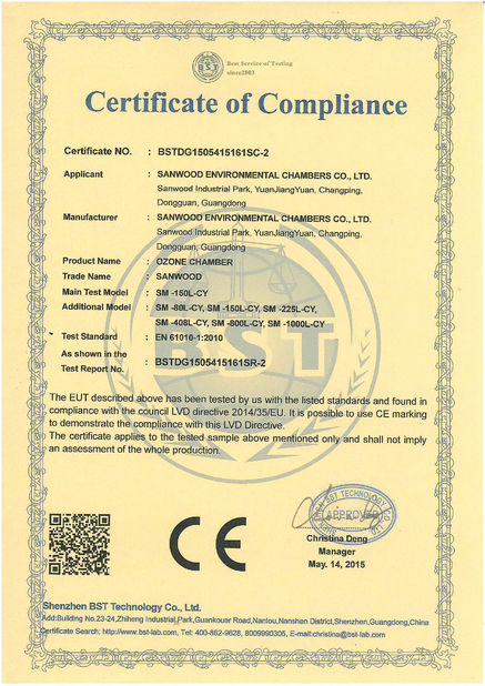 Chine Guangdong Sanwood Technology Co.,Ltd Certifications